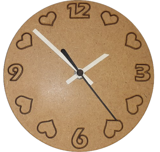 Horloge - Modèle coeur