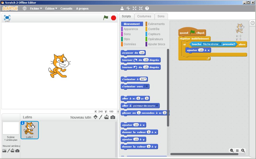 Initiation à Scratch